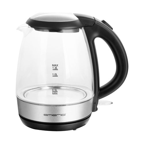 Emerio Wasserkocher, 1.2L, Glas, BPA-frei (WK-125145) afbeelding 1