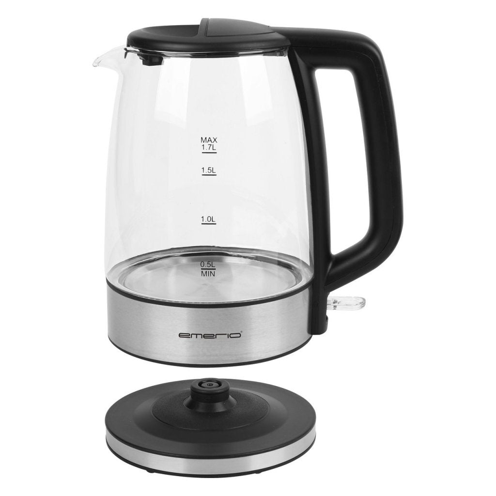 Emerio Glass Kettle 1.7 L 2200W Stainless Steel/Black WK-130126