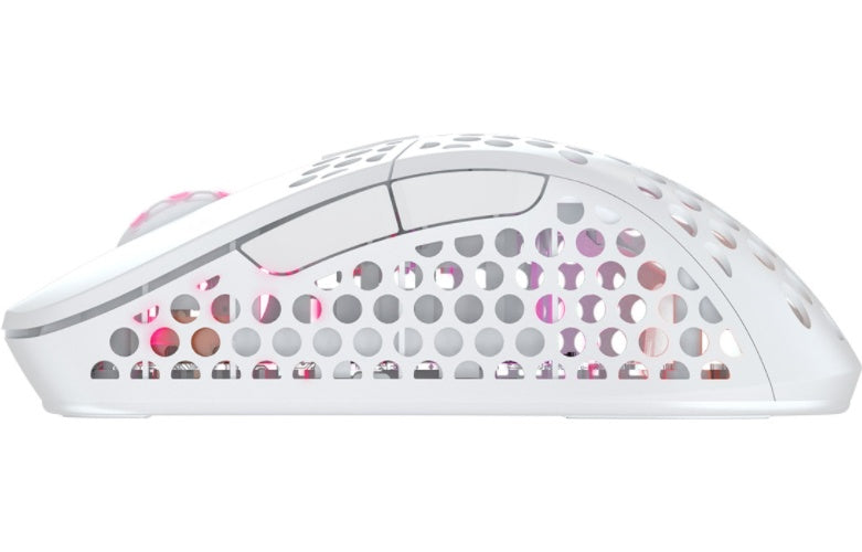 Cherry Xtrfy M4 RGB - Maus - optisch - kabellos - 2.4 GHz - kabelloser Empfänger (USB) - weiß (M4W-RGB-WHITE) afbeelding 1