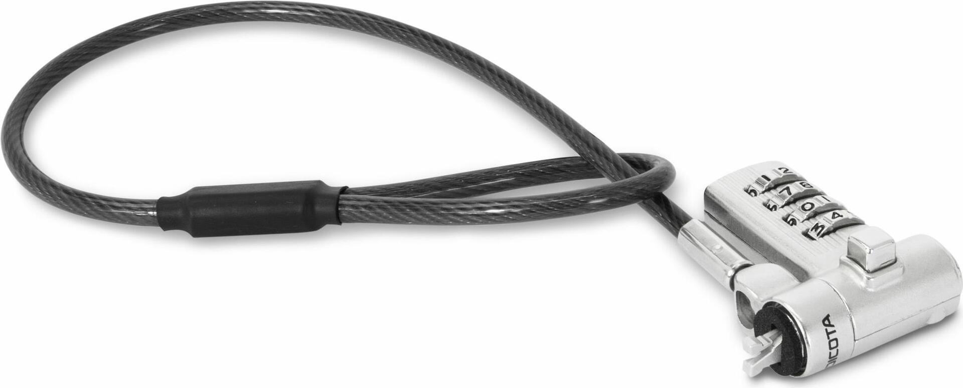 DICOTA Universal Security Cable Lock Mini 30 cm Silver (D32050)