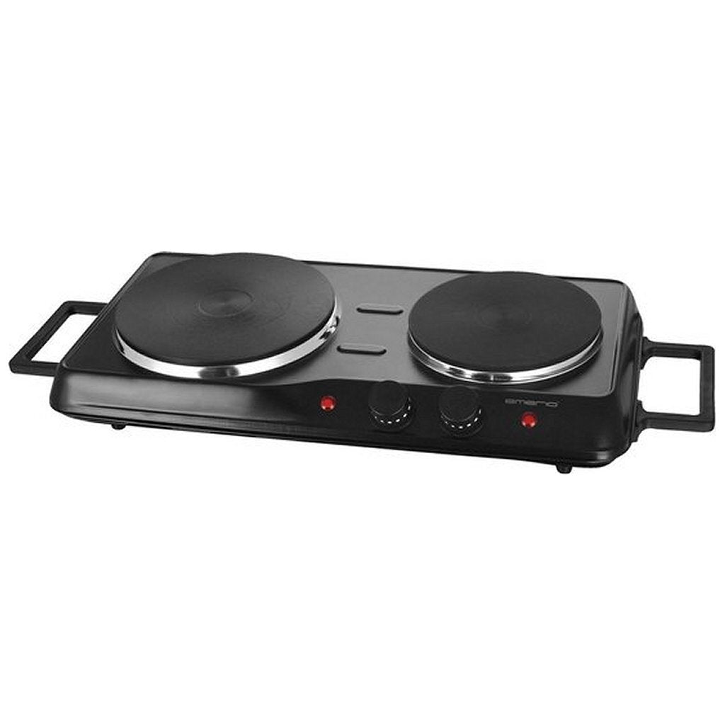 Emerio HP-114482.1 Double Electric Cooktop Black
