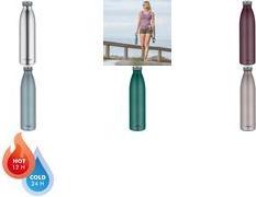 THERMOS TC BOTTLE Insulated Drinking Bottle, 1.0 L, Moss Green, Stainless Steel Matte, Double-Walled (4067.351.100)