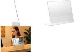 EUROPEL Table Stand Budget, DIN A5 Landscape, Clear Acrylic, Single-Sided Presentation, 1 Piece (351036)