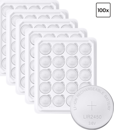 VOLTCRAFT LIR2450 Lithium Button Cell Battery 120mAh 3.6V 100pcs VC-18689120
