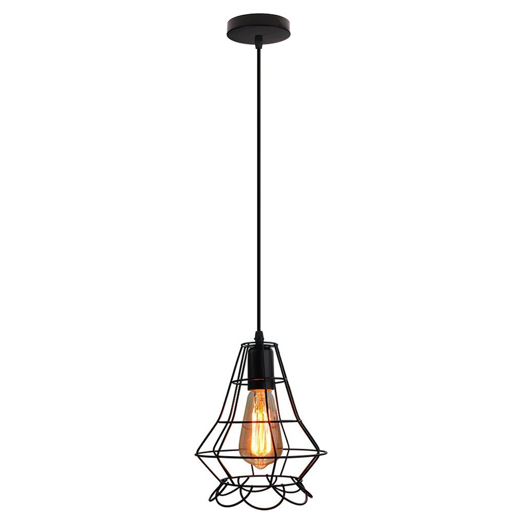 Homestyle Pro MK012-B Industrial Pendant Lamp 19x22 cm Black/Metal