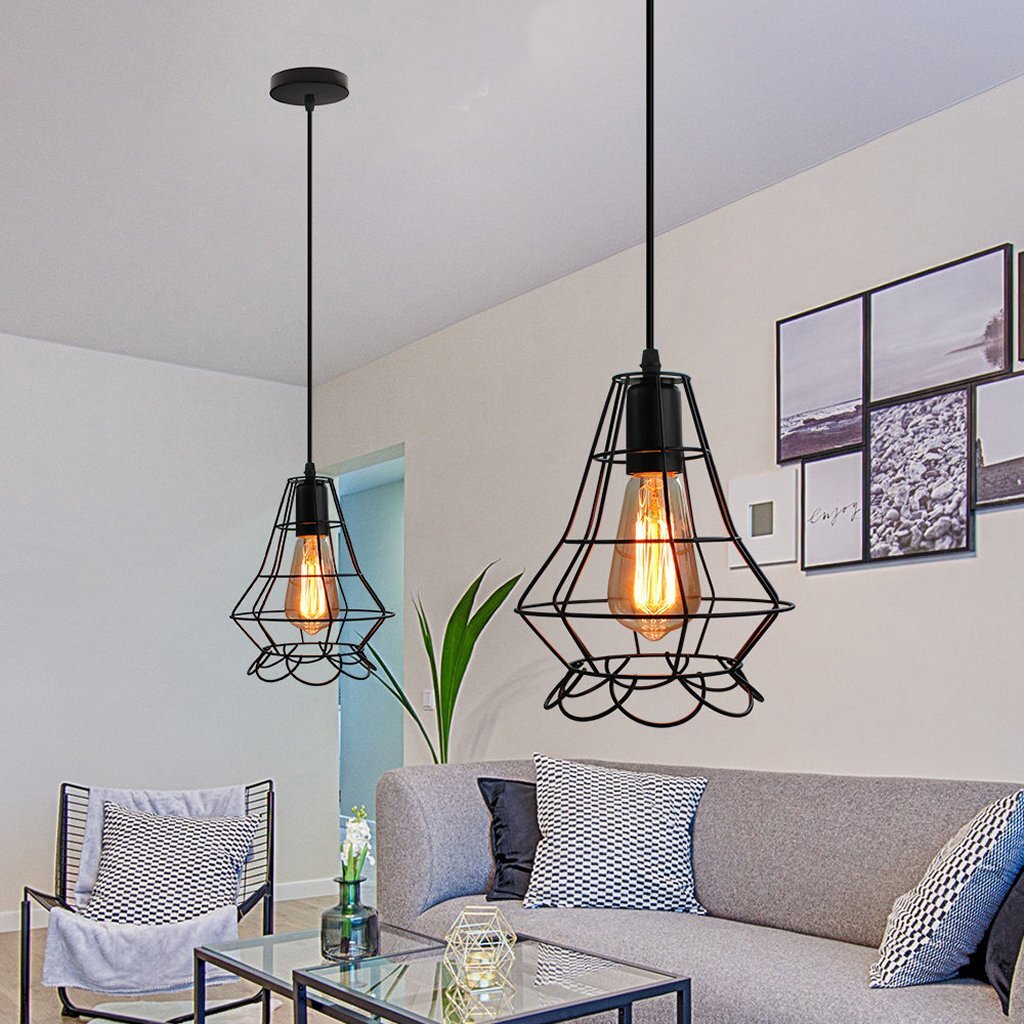 Homestyle Pro MK012-B Industrial Pendant Lamp 19x22 cm Black/Metal