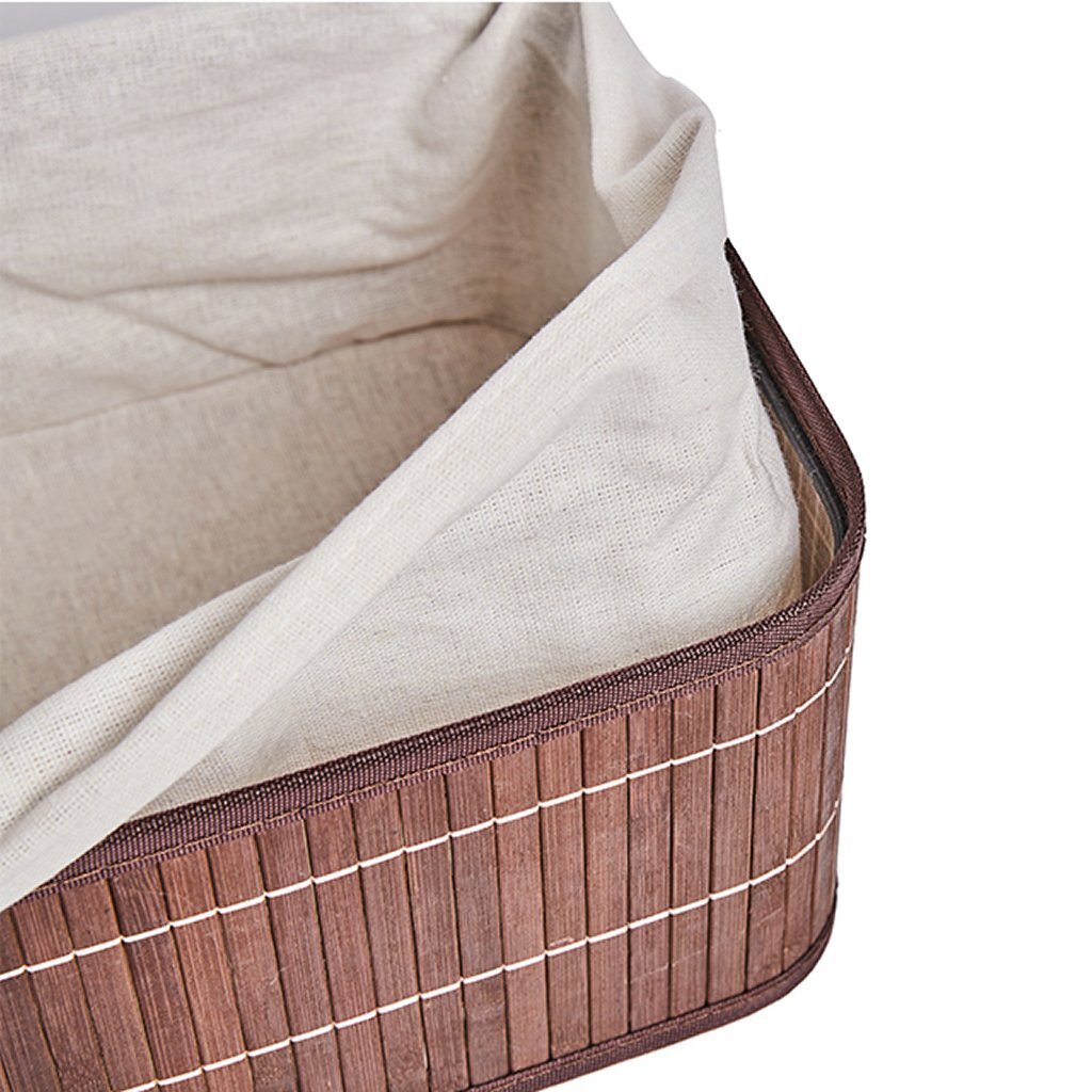 Homestyle Pro Bamboo Storage Baskets - 3 Pieces Brown/White
