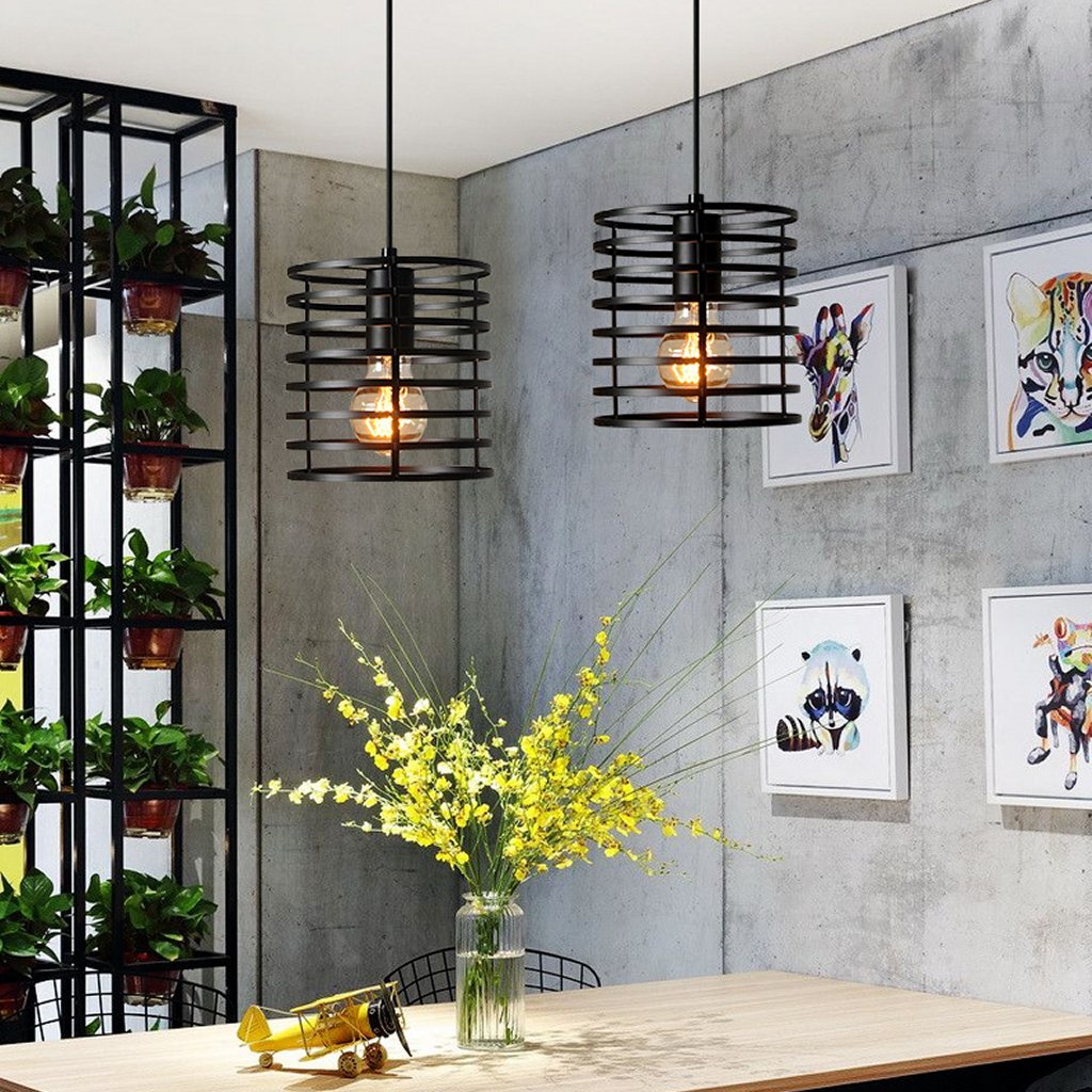 Homestyle Pro MK014-B Industrial Pendant Lamp 16x19 cm Black/Metal