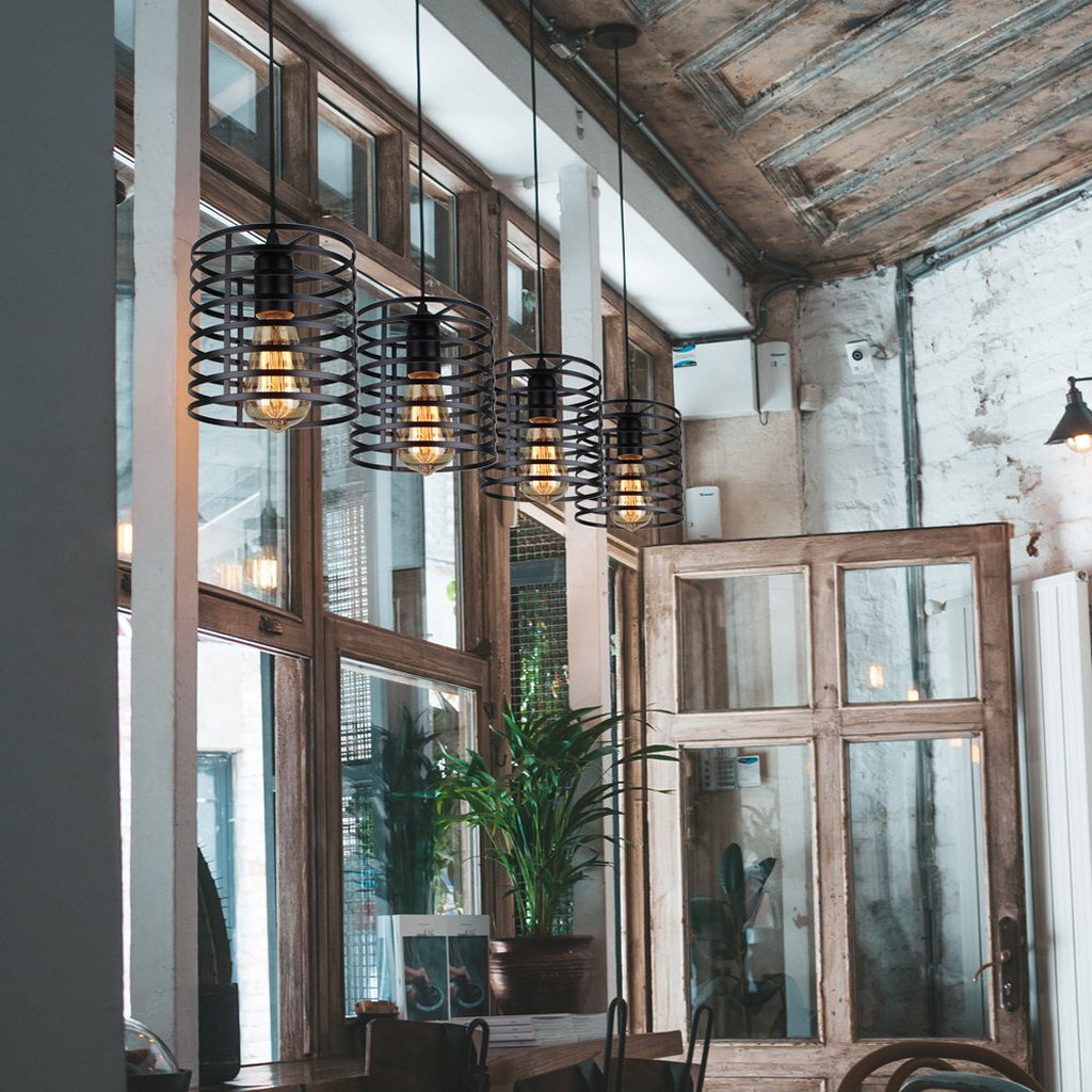 Homestyle Pro MK014-B Industrial Pendant Lamp 16x19 cm Black/Metal