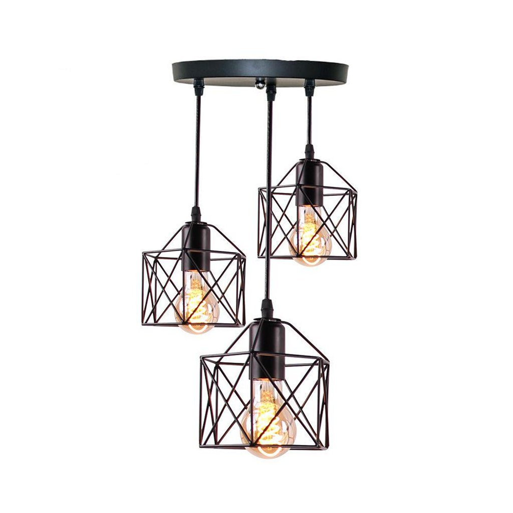Homestyle Pro MK019-B Industrial Pendant Lights Black/Metal