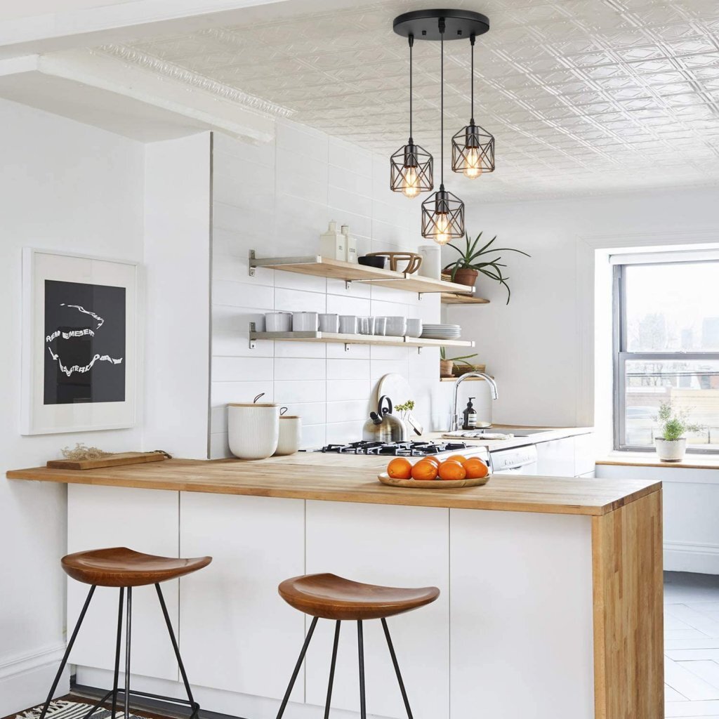Homestyle Pro MK019-B Industrial Pendant Lights Black/Metal