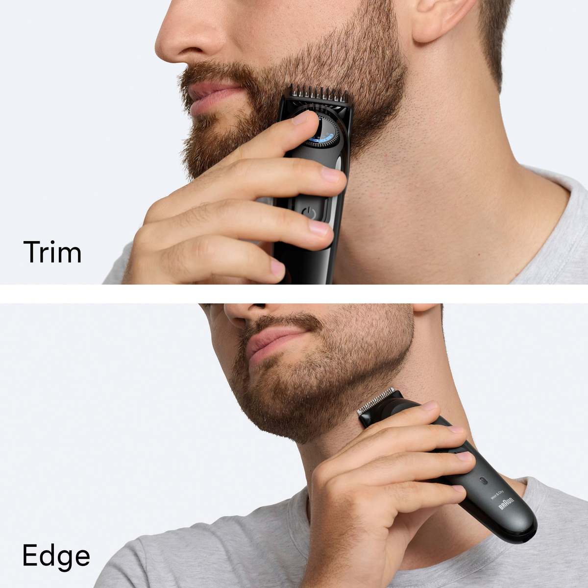Braun Series 3 Beard Trimmer BT3520 Cordless/Corded Black/Blue 3 Attachments