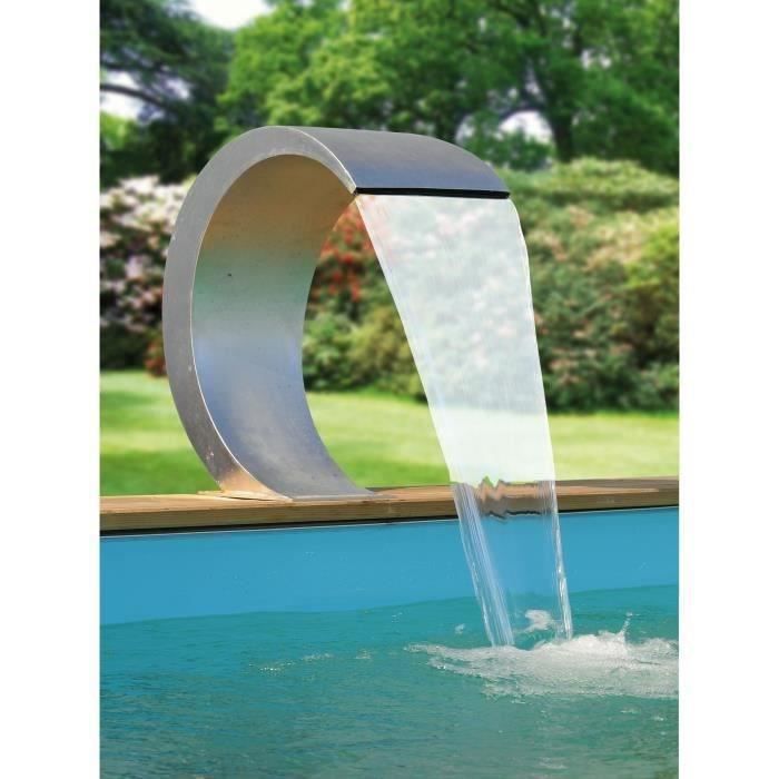 UBBINK Mamba LED Stainless Steel Waterfall for Pools - Integrated Blue LED Lighting