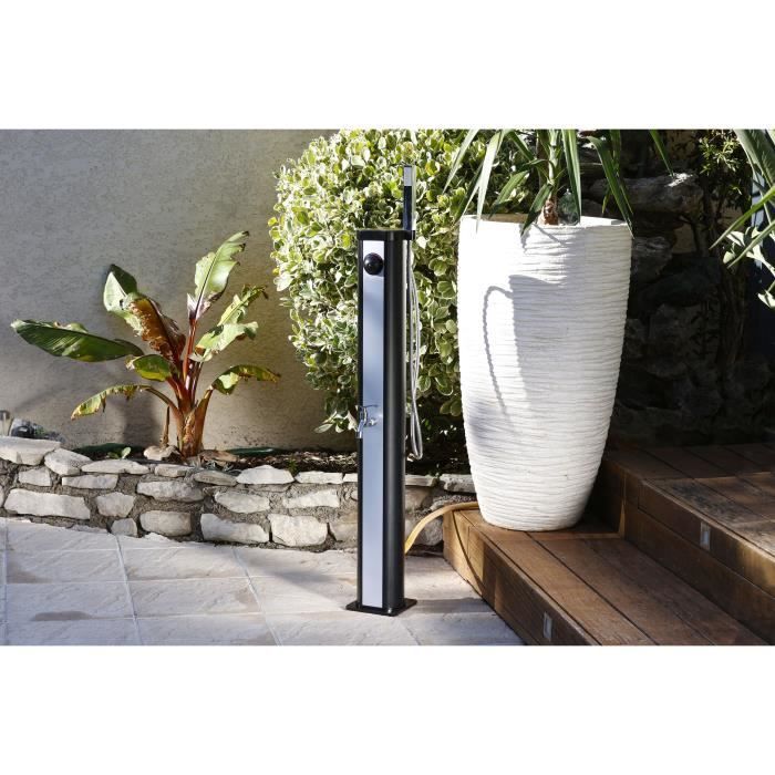 UBBINK Solaris ELITE Outdoor Solar Shower - 18 L Tank with Mixer Tap and Hand Shower - Ø15 x H118 cm