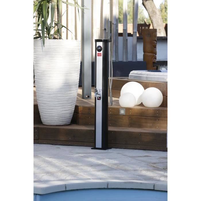 UBBINK Solaris ELITE Outdoor Solar Shower - 18 L Tank with Mixer Tap and Hand Shower - Ø15 x H118 cm
