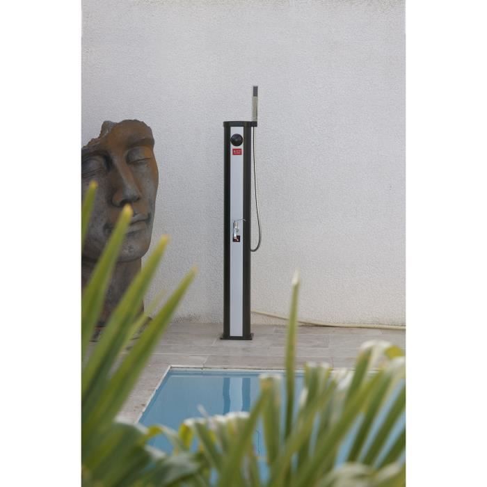 UBBINK Solaris ELITE Outdoor Solar Shower - 18 L Tank with Mixer Tap and Hand Shower - Ø15 x H118 cm