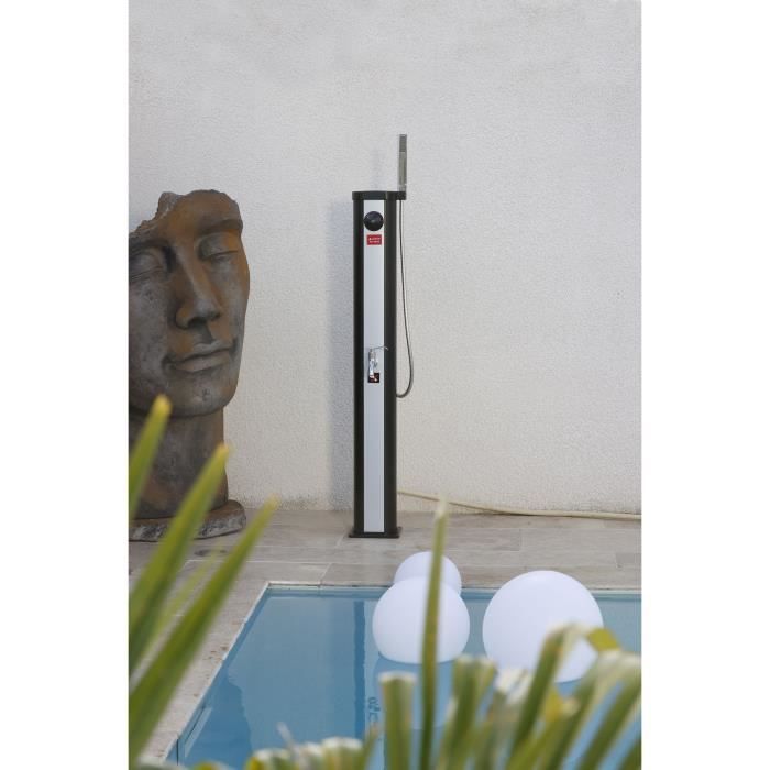 UBBINK Solaris ELITE Outdoor Solar Shower - 18 L Tank with Mixer Tap and Hand Shower - Ø15 x H118 cm
