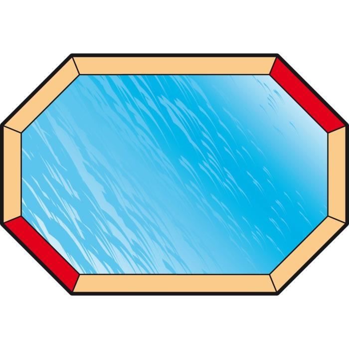 UBBINK Winter and Safety Cover - Wooden Pool - Octagonal 400x610 - 550 g Thick - Complies with NF P 90-308