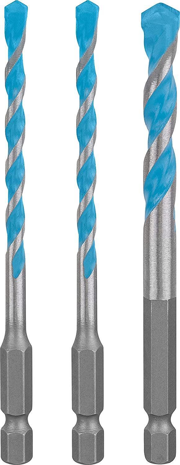 Bosch Expert HEX-9 MultiConstruction Drill Bit Set - 3 Pieces, 5 mm, 6 mm, 8 mm - Length: 100 mm