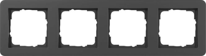 GIRA Cover Frame 0214153 4f E1 - Black Matt - 0214153