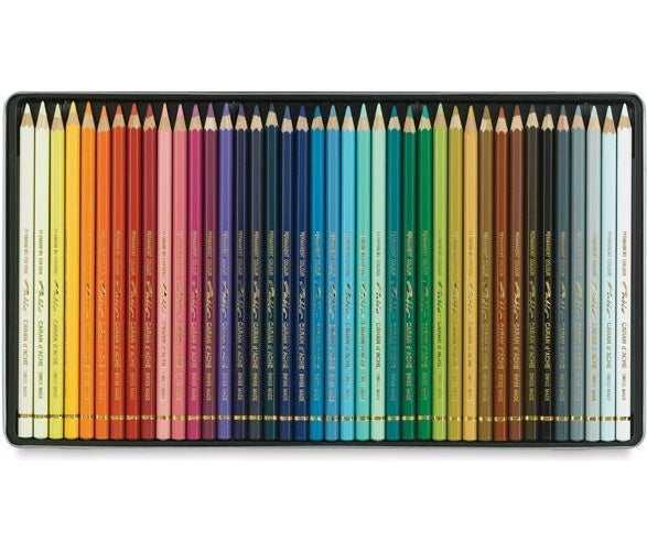 CARAN D'ACHE Buntstifte PABLO, 40er Metalletui aus Zedernholz, hexagonaler Schaft, Minenstärke: 3,8 mm, - 1 Stück (666.340) afbeelding 1