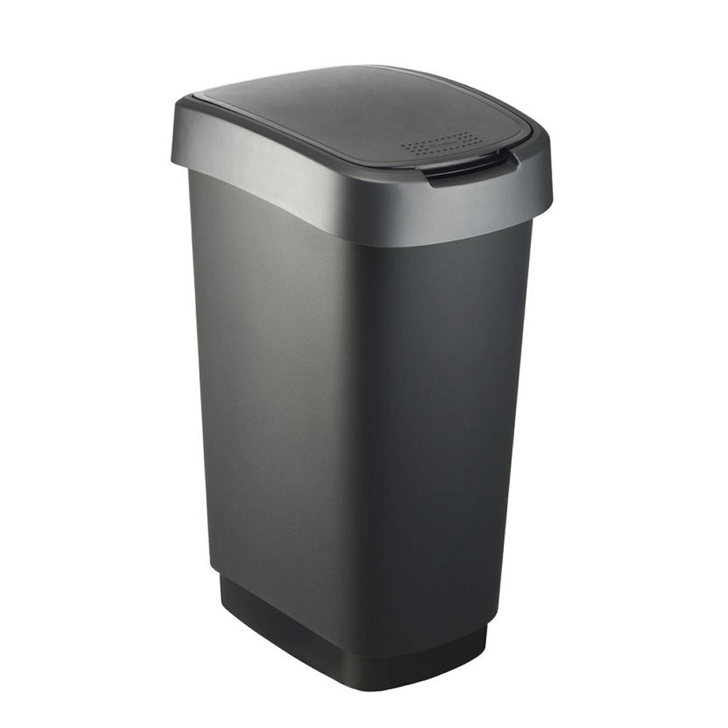 Rotho Twist Waste Bin 50 L Black