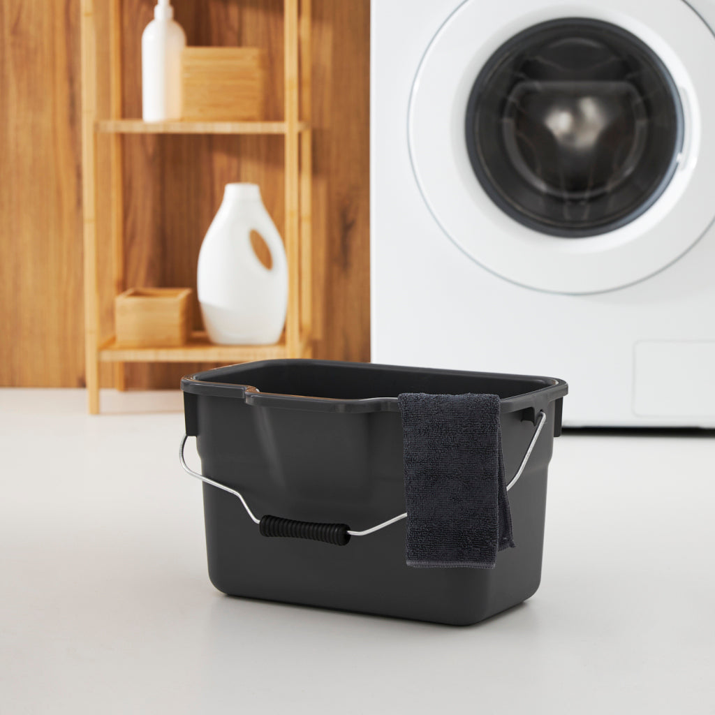 Rotho Basic Rectangular Bucket 12 L Anthracite