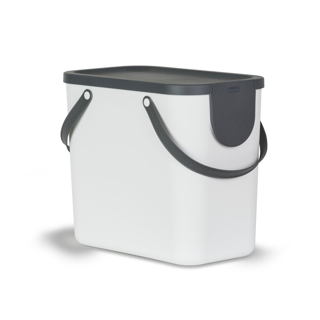 Rotho Albula Waste Separation Bin 25 L Mistletoe White