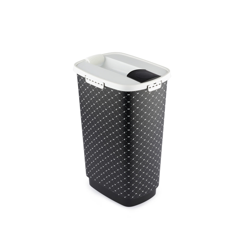 Rotho Mypet Food Container Black/White Dog Food Storage Bin 50 L