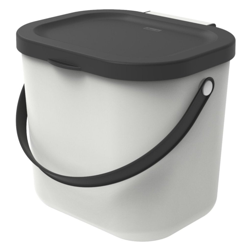 Rotho ALBULA Organic Waste Bin 6 L White 23.5x20x20.8