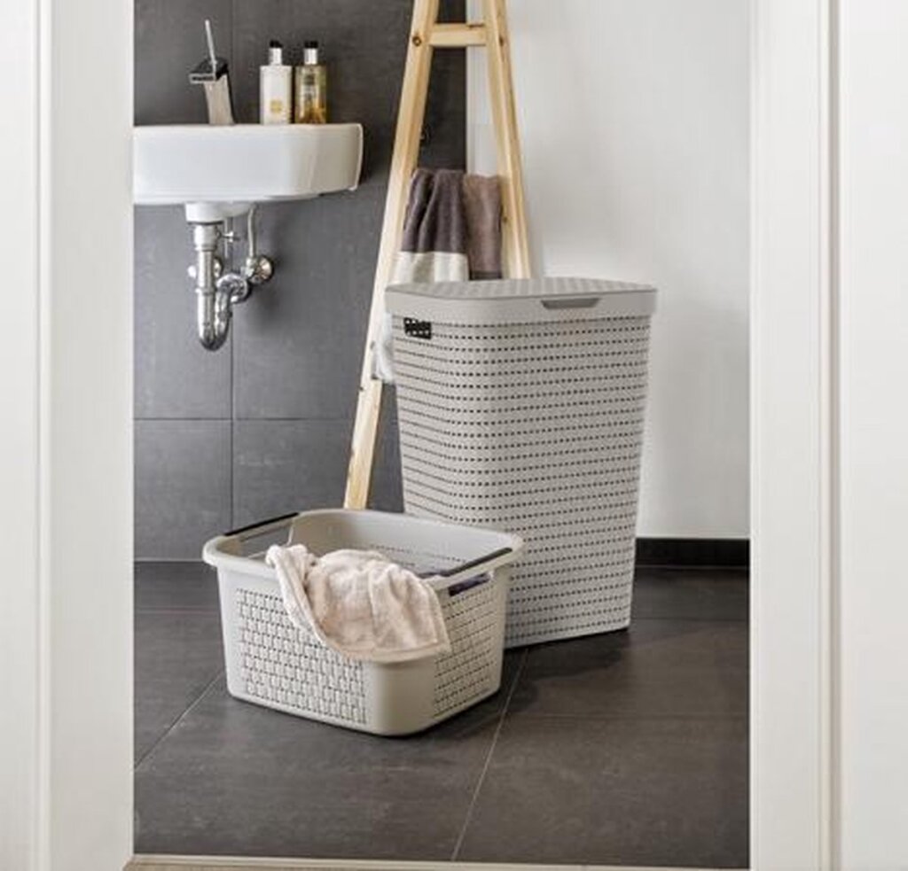 Rotho Country Laundry Collector 55 L White