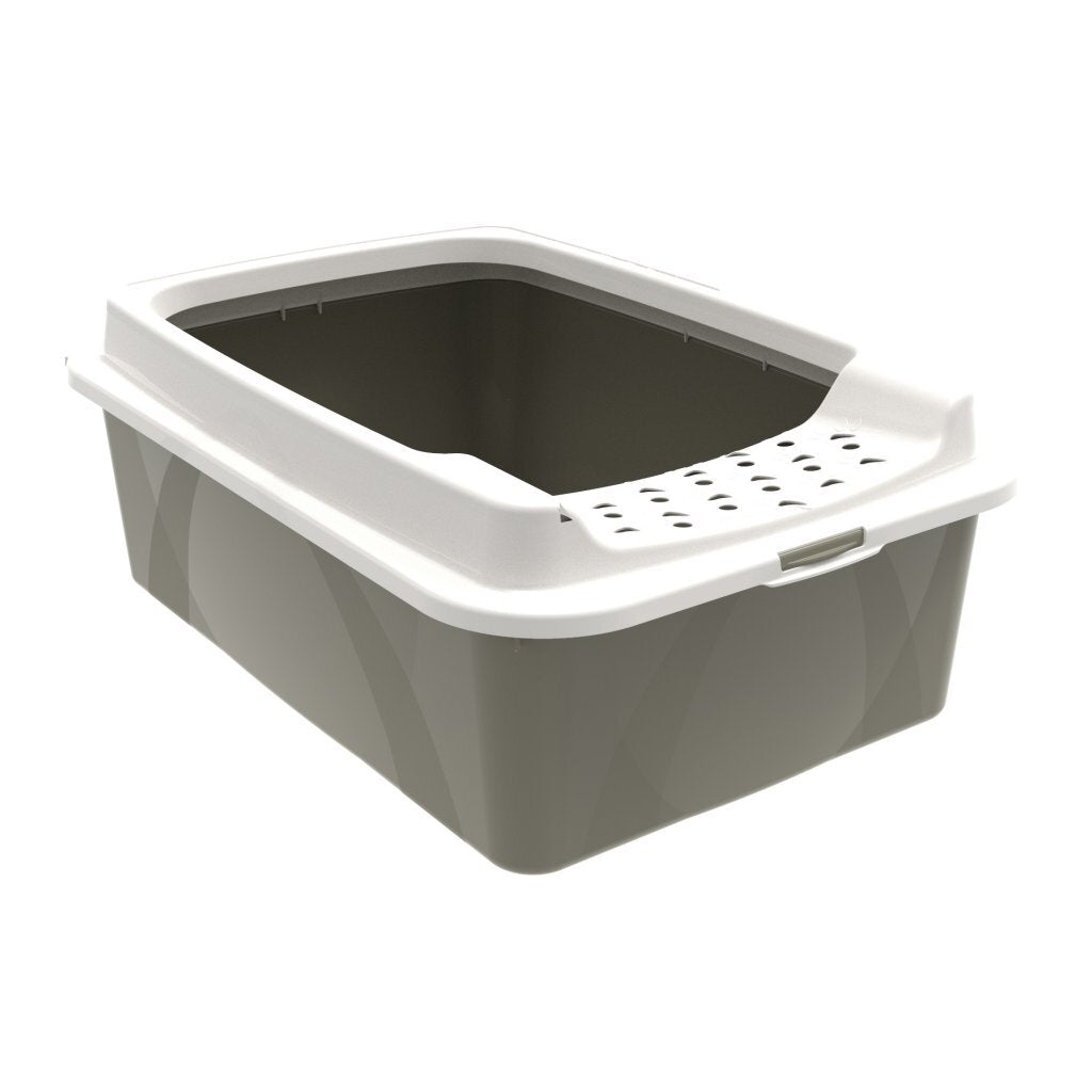 Rotho Eco Bonnie Cat Litter Box with Top Entrance M Cappuccino/Sand 57.2 x 39.3 x 20.9 cm
