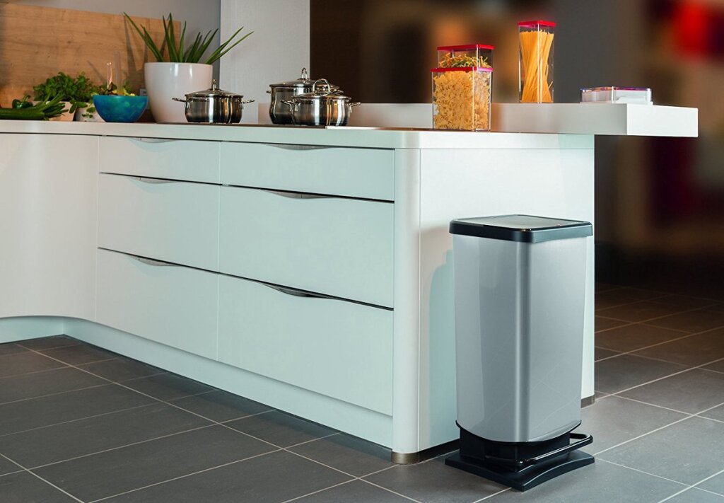 Rotho Paso Pedal Bin 40 L Silver Metallic