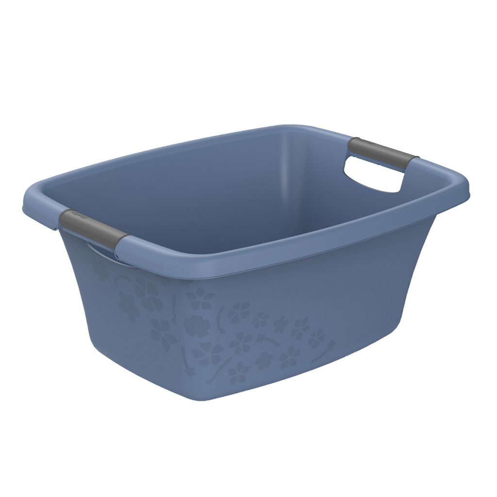 Rotho Flowers Laundry Basket 25 L Horizon Blue