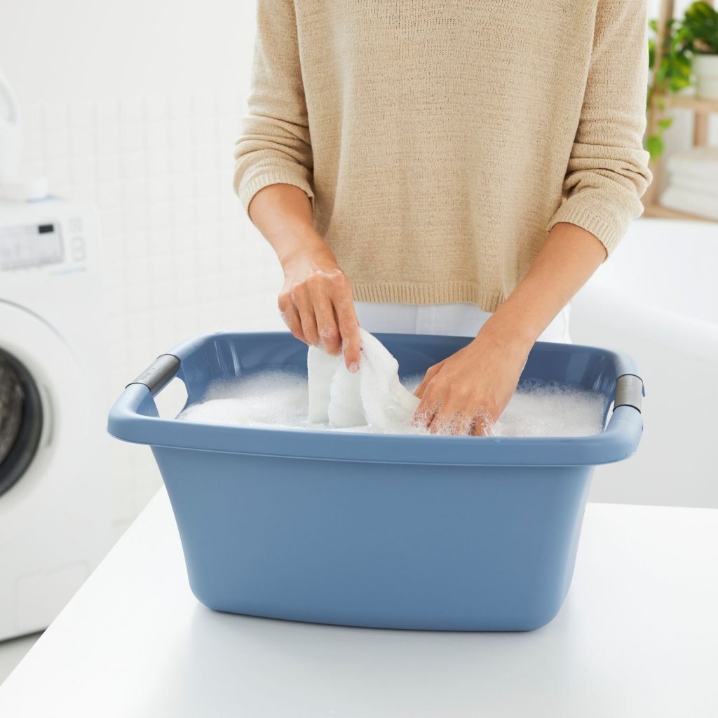 Rotho Flowers Laundry Basket 25 L Horizon Blue