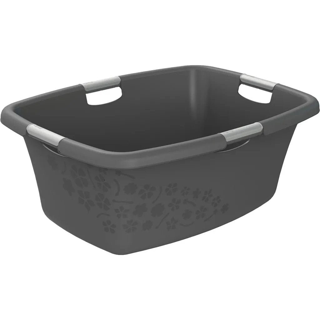 Rotho Flowers Laundry Basket 50 L Anthracite