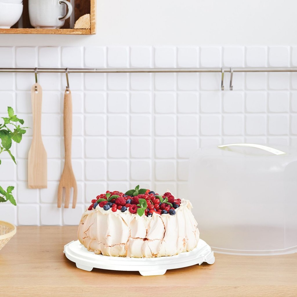 Rotho Fresh Cake Box XL 35.5x34.5x26 cm White/Transparent