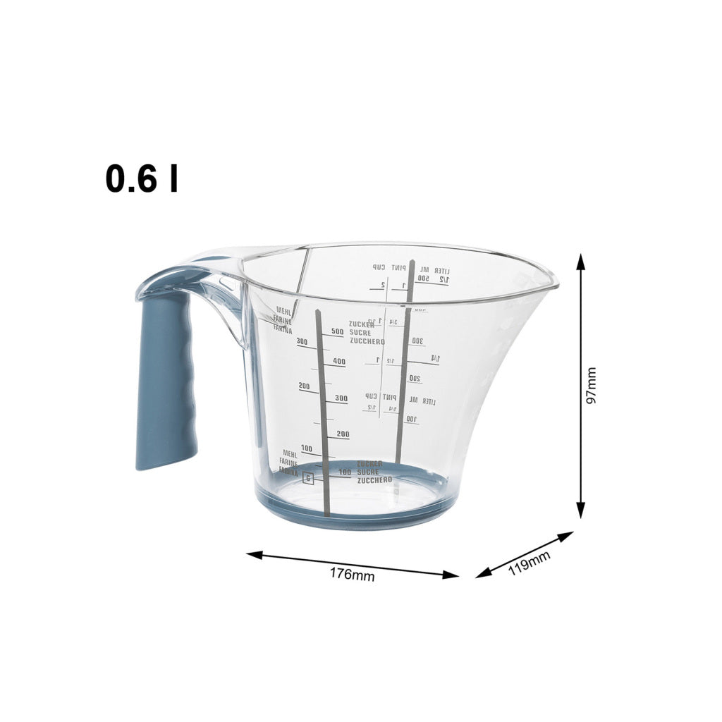 Rotho Loft Measuring Cup 0.6 L Horizon Blue White