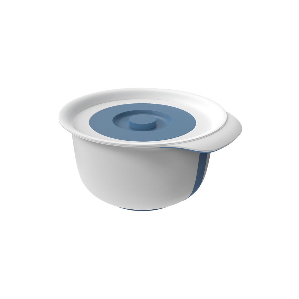 Rotho Fresh Mixing Bowl with Splashback Lid 4 L Horizon Blue