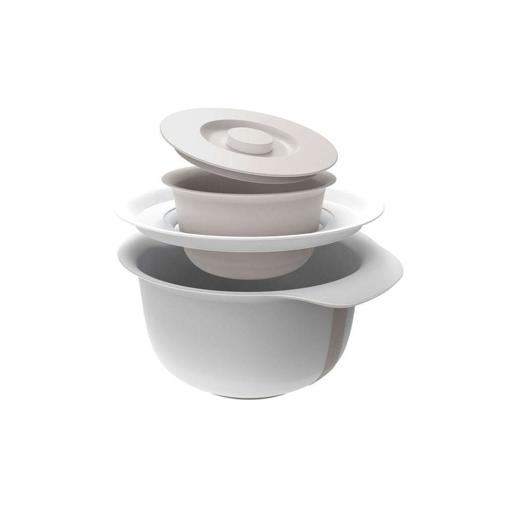 Rotho Fresh Mixing Bowl with Splash Lid 4 L Cool Grey