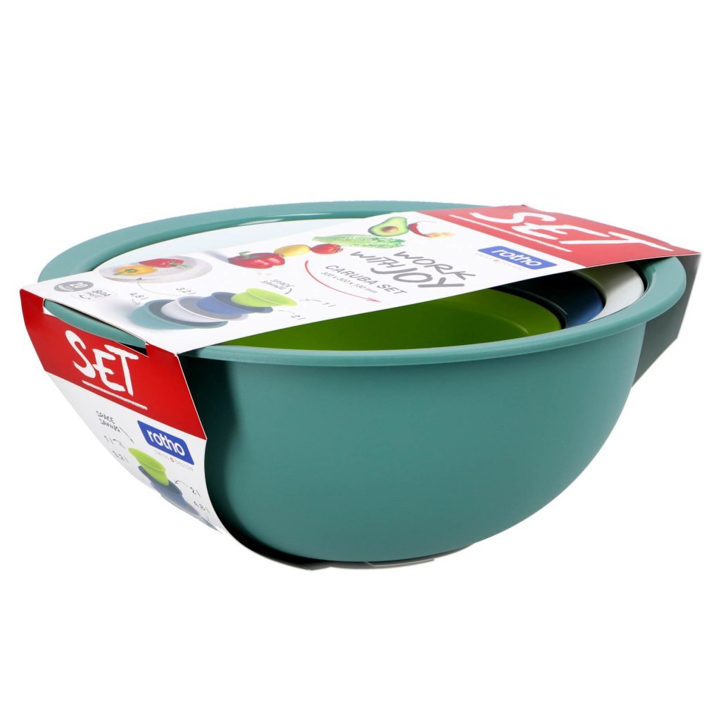 Rotho Caruba Bowl Set with Colander 4-piece