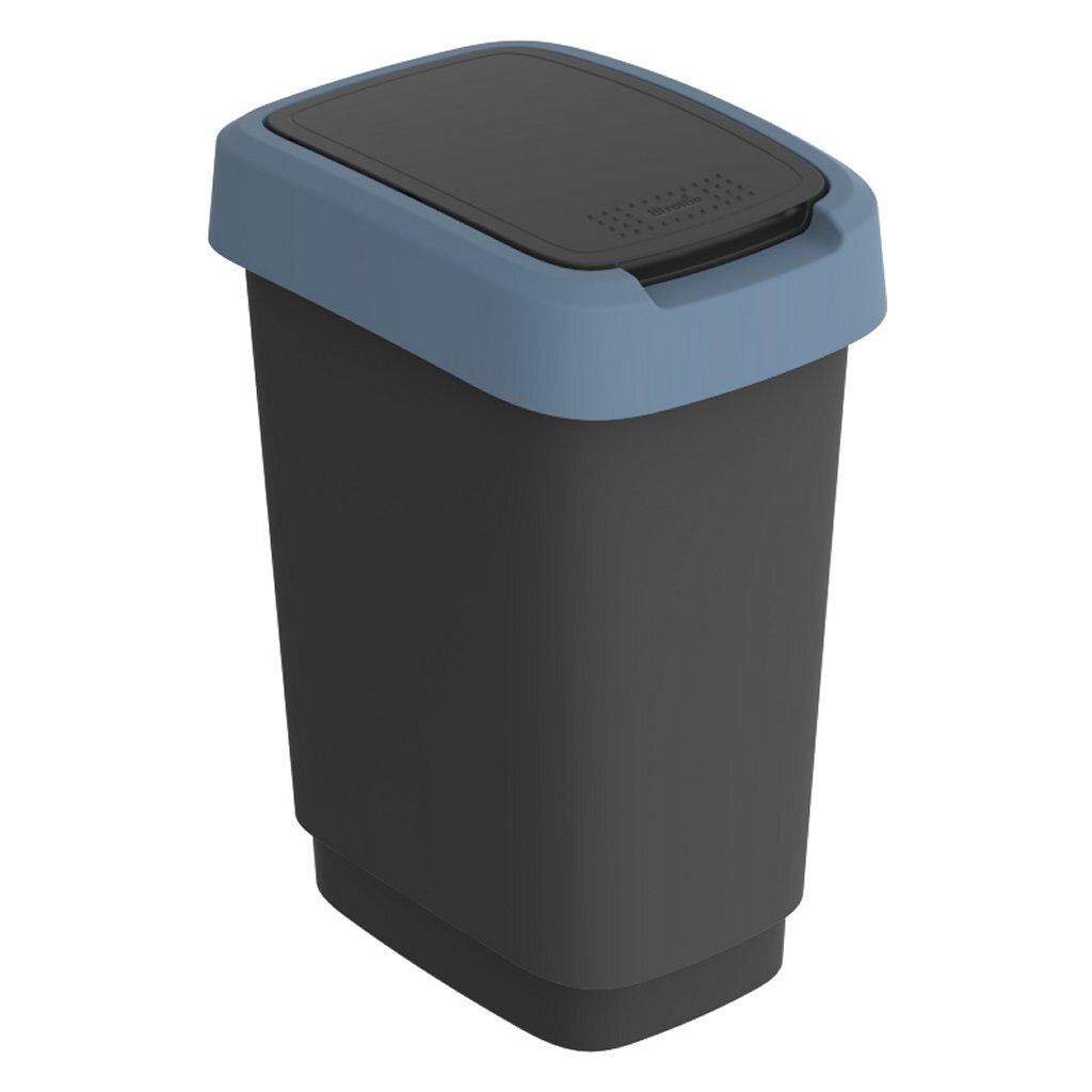 Rotho Twist Waste Bin 10 L Horizon Blue/Anthracite