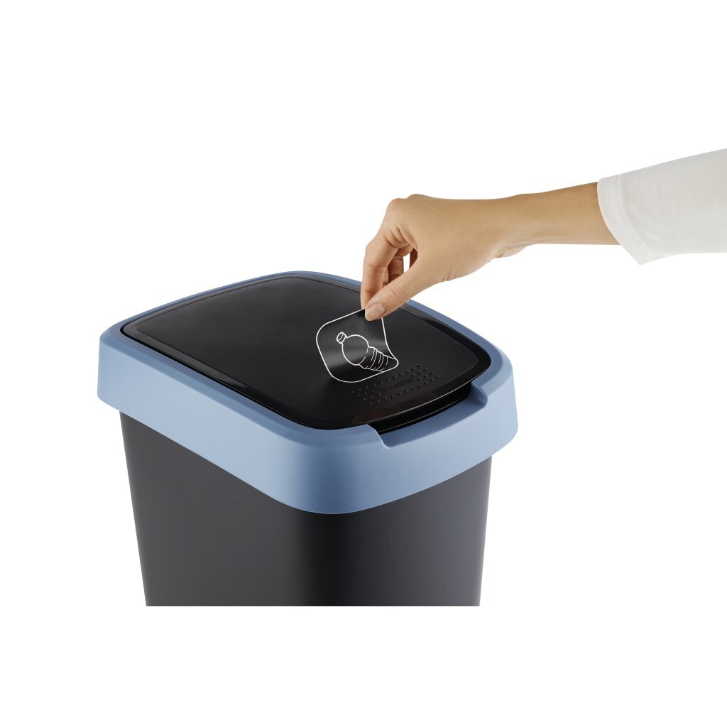 Rotho Twist Waste Bin 10 L Horizon Blue/Anthracite