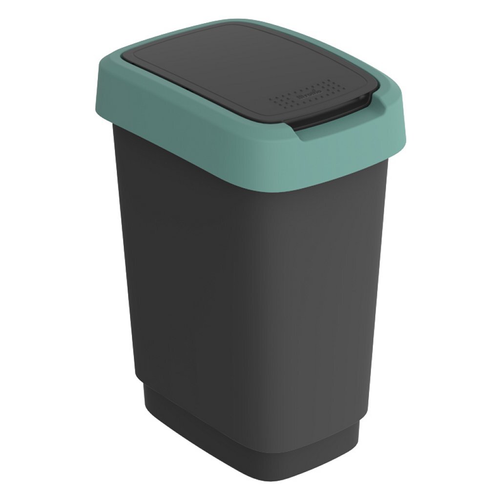 Rotho Twist Waste Bin 10 L Mistletoe Green/Anthracite