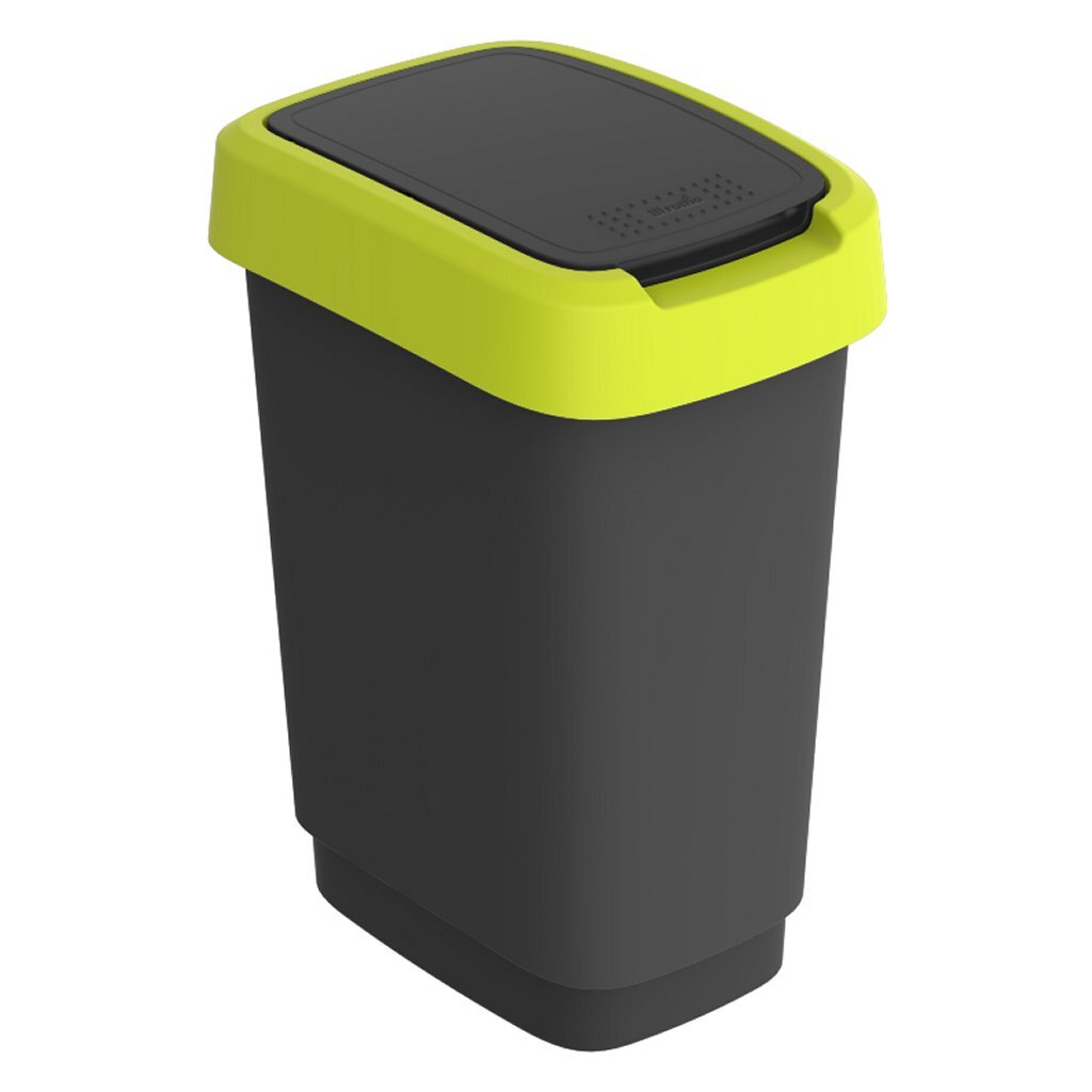 Rotho Twist Waste Bin 10 L Lime/Anthracite