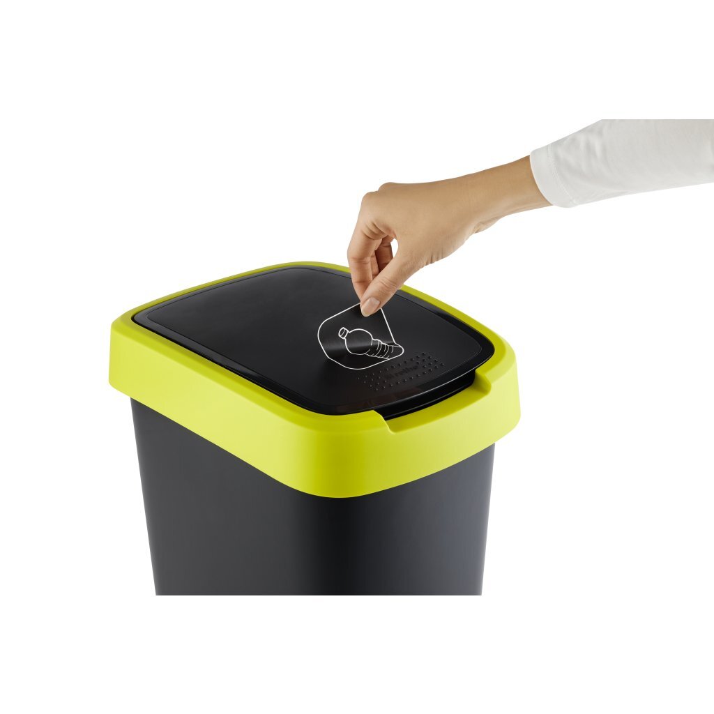 Rotho Twist Waste Bin 10 L Lime/Anthracite
