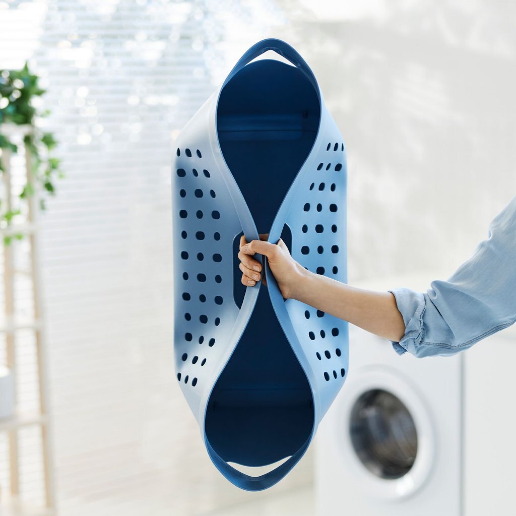 Rotho Jona Laundry Basket 39 L Horizon Blue