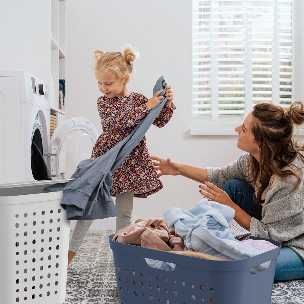 Rotho Jona Laundry Basket 39 L Horizon Blue