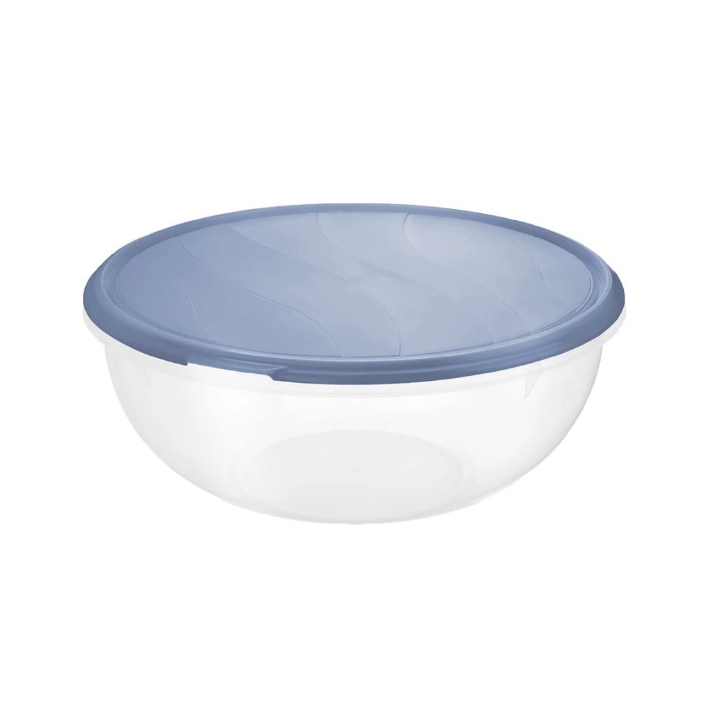 Rotho RONDO Refrigerator Storage Box Round 6 L Horizon Blue/Transparent 32 x 14 cm