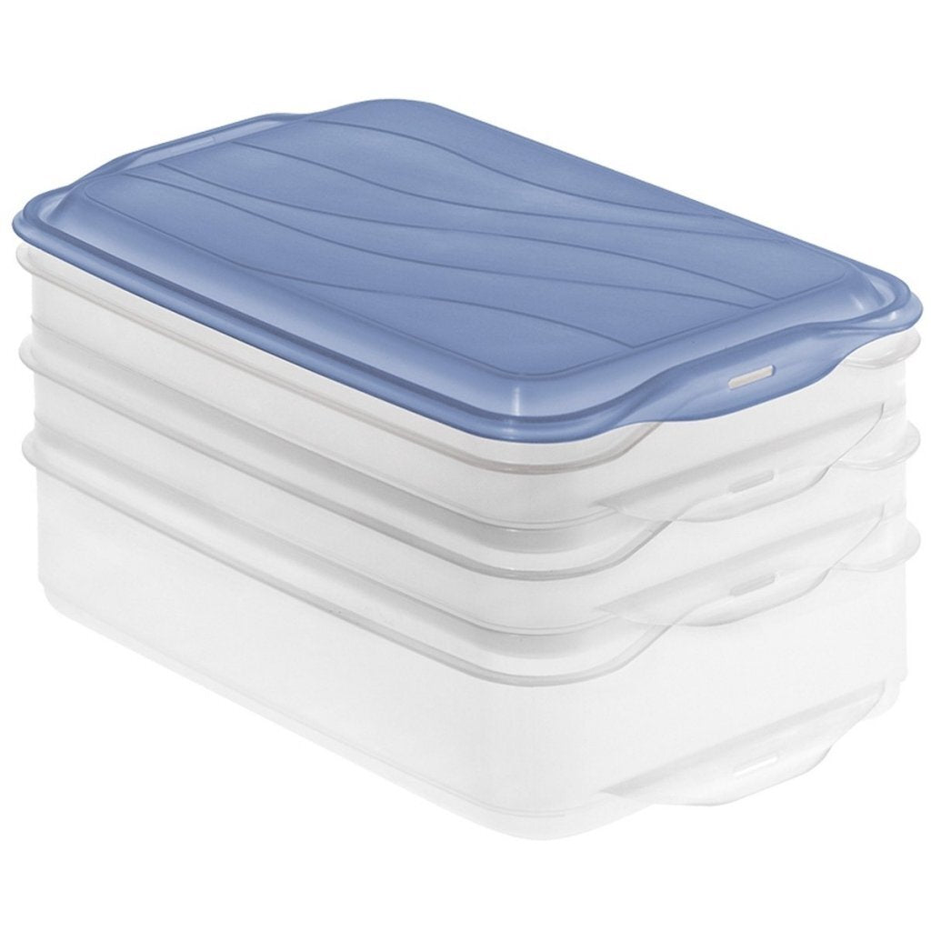 Rotho RONDO Meat Container 2x0.75 L 1x1.35 L Horizon Blue/Transparent 2x0.75L 1x1.35L